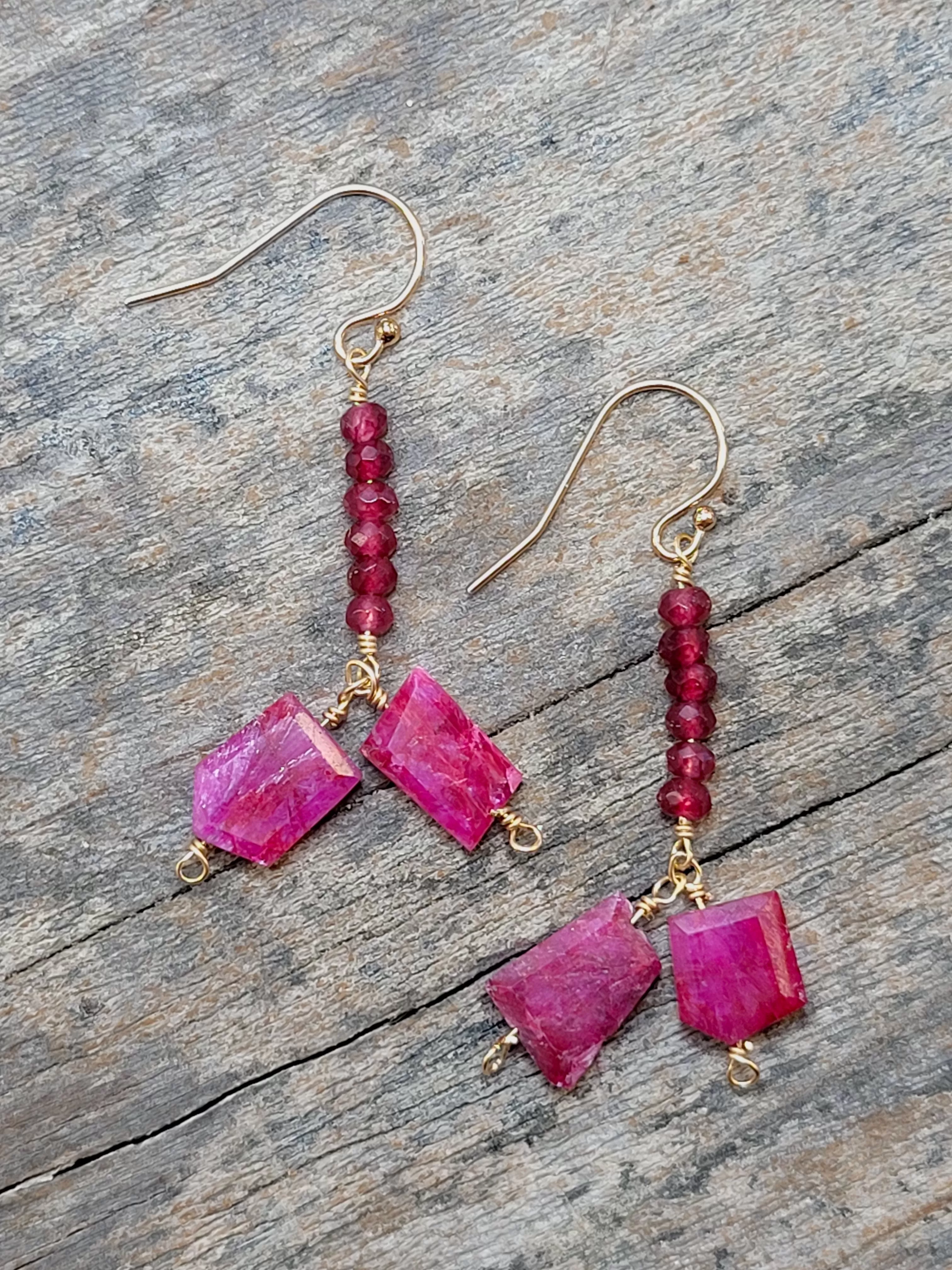 Del Mar Earring in Ruby