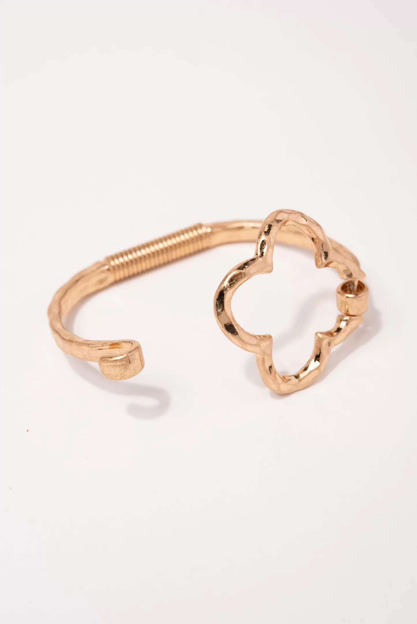 Delia Spring Metal Cuff Bracelet - Gold