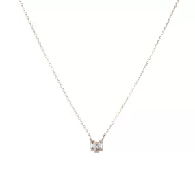 Diamond Baguette Step Necklace