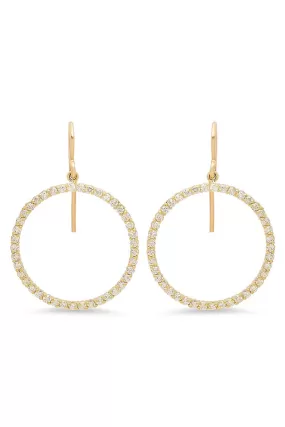 DIAMOND OPEN CIRCLE EARRINGS