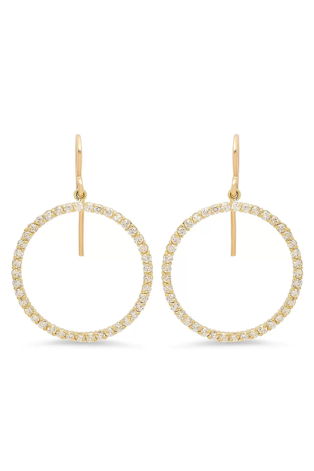 DIAMOND OPEN CIRCLE EARRINGS