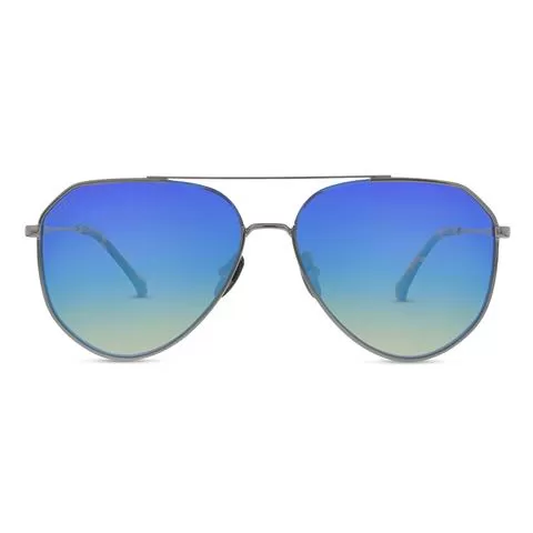 Diff Eyewear Dash Sunglasses Light Gunmetal/Ice Blue Lens