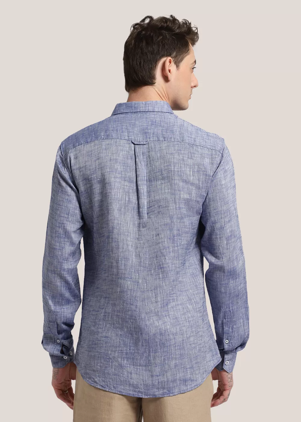 Dusky Blue Linen Shirt