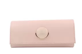 EMIS Pink Envelope clutch bag with brooch