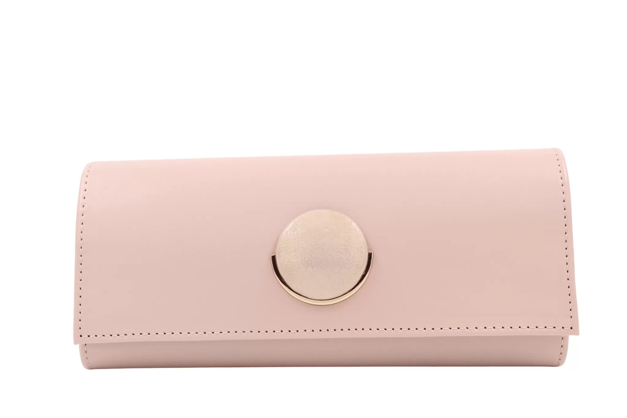 EMIS Pink Envelope clutch bag with brooch