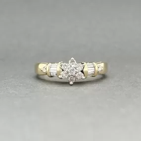 Estate 14K TT Gold 0.42ctw H-J/SI2-I1 Diamond Flower Ring