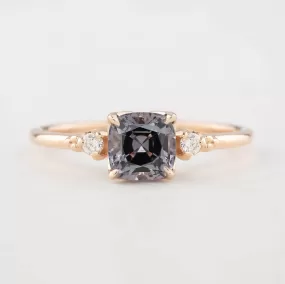 Estel Ring - 1.16ct Cushion Cut Fuchsia Purple Spinel, 14k Rose Gold (One of a kind)