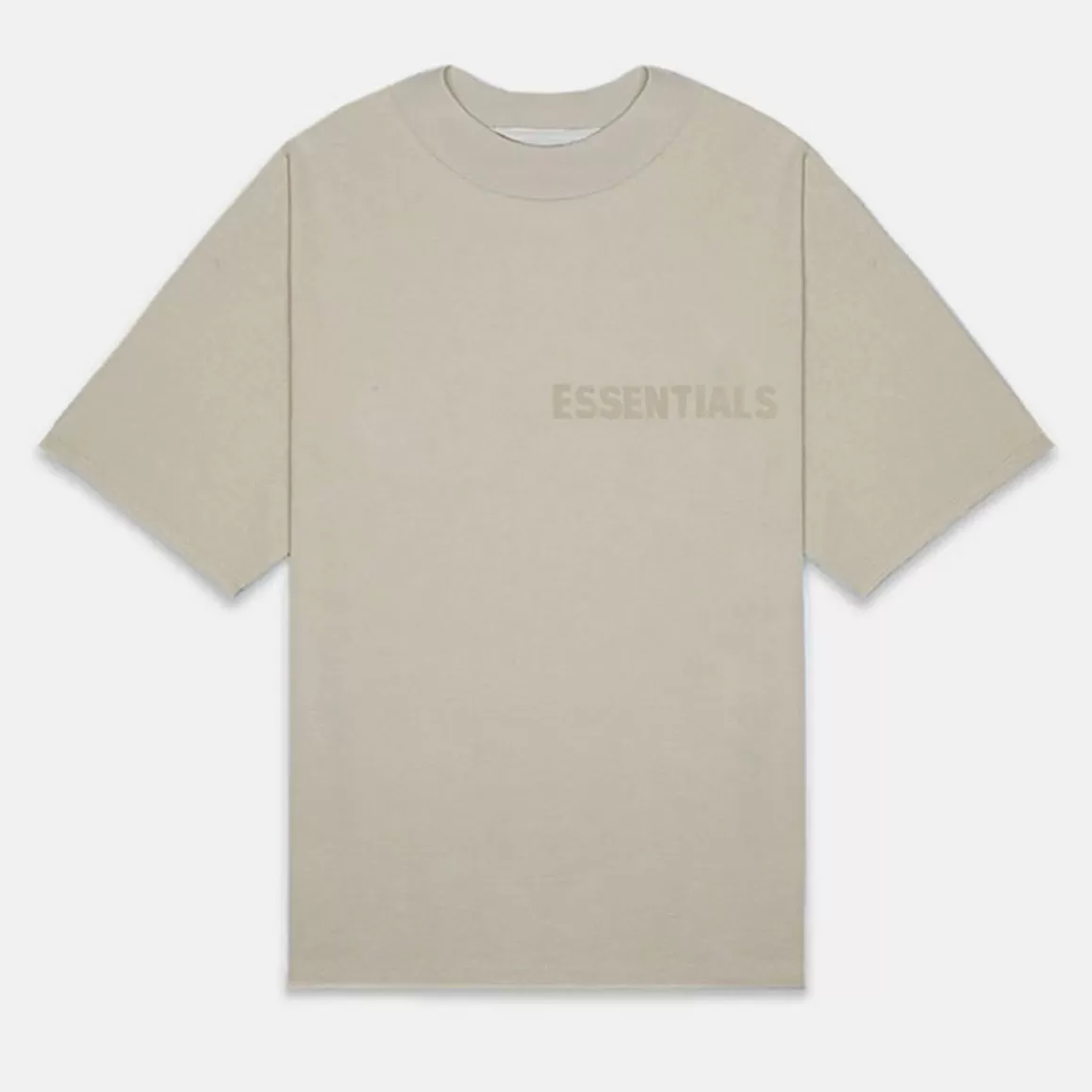 FEAR OF GOD Essentials Felt Logo Tee Smoke