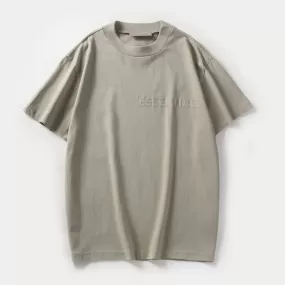 FEAR OF GOD Essentials Felt Logo Tee Smoke