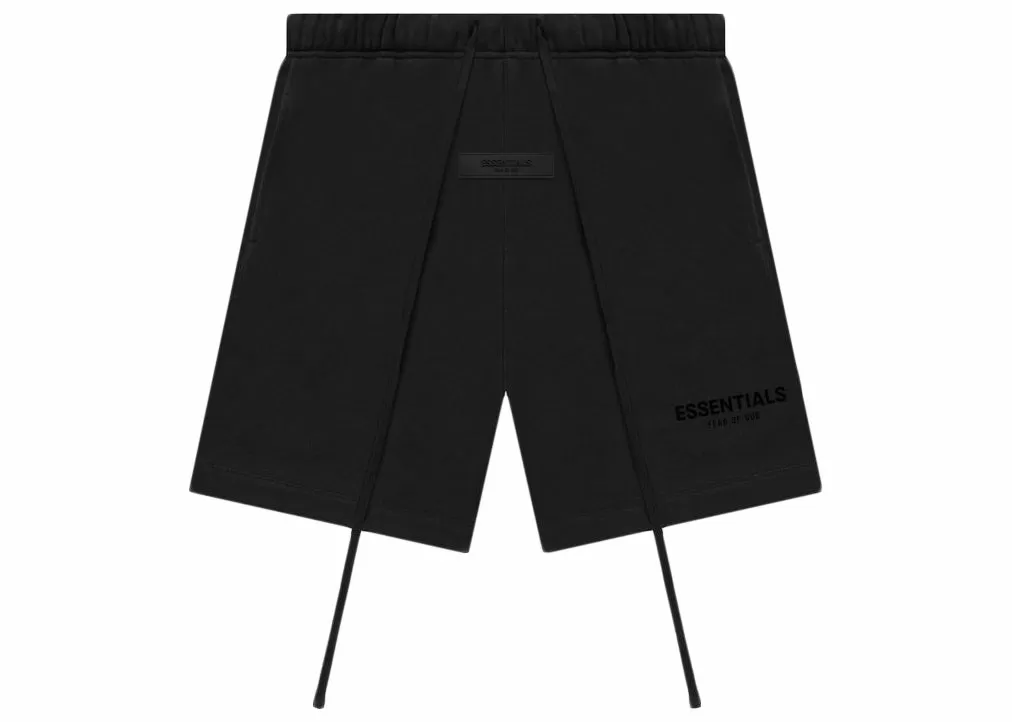 FEAR OF GOD ESSENTIALS SWEAT SHORT STRETCH LIMO BLACK (SS22)