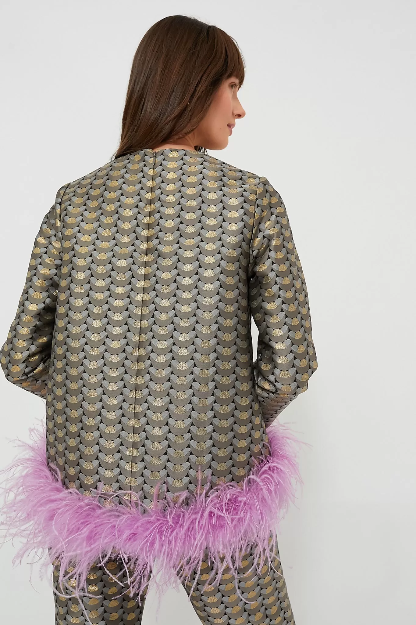 Feathered Champagne Pop Tara Blouse