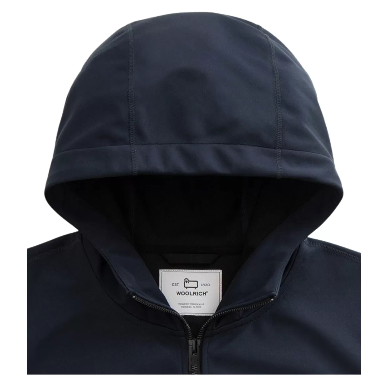 Felpa Woolrich Soft Shell Blu Melton