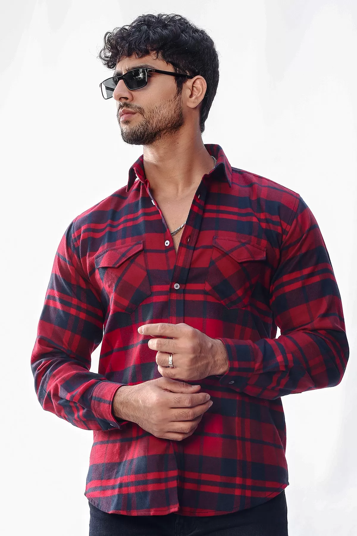 Flannel in Red and Blue