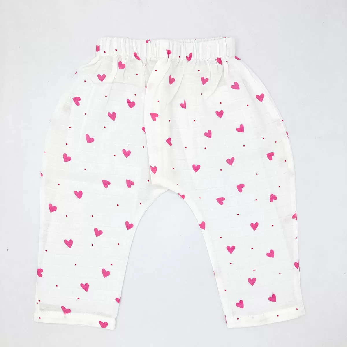 Full sleeve Jabla -Pyjama Set -Organic Muslin -Pink Love