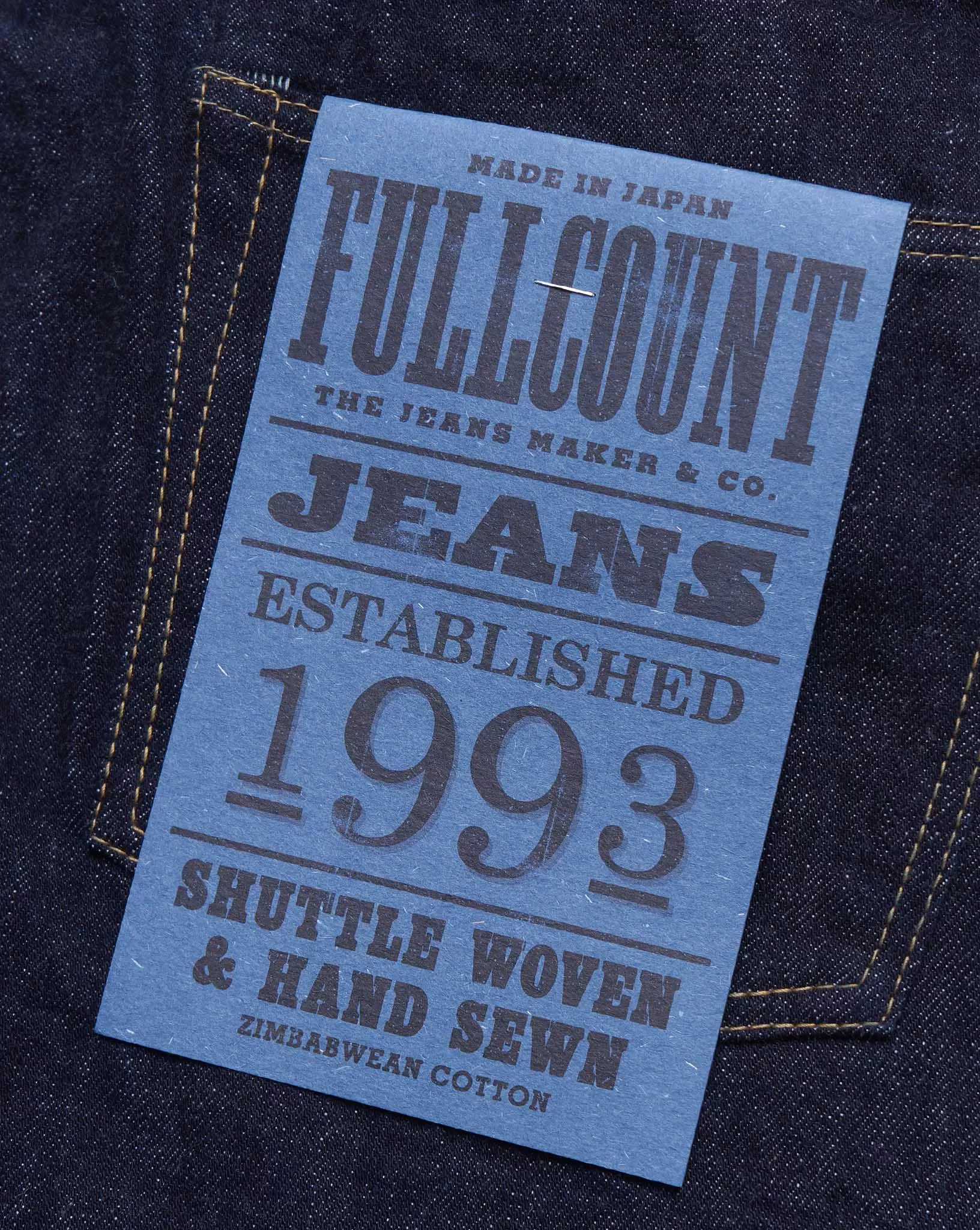 Fullcount 1108XX Slim Straight Selvedge Denim - 15.5oz