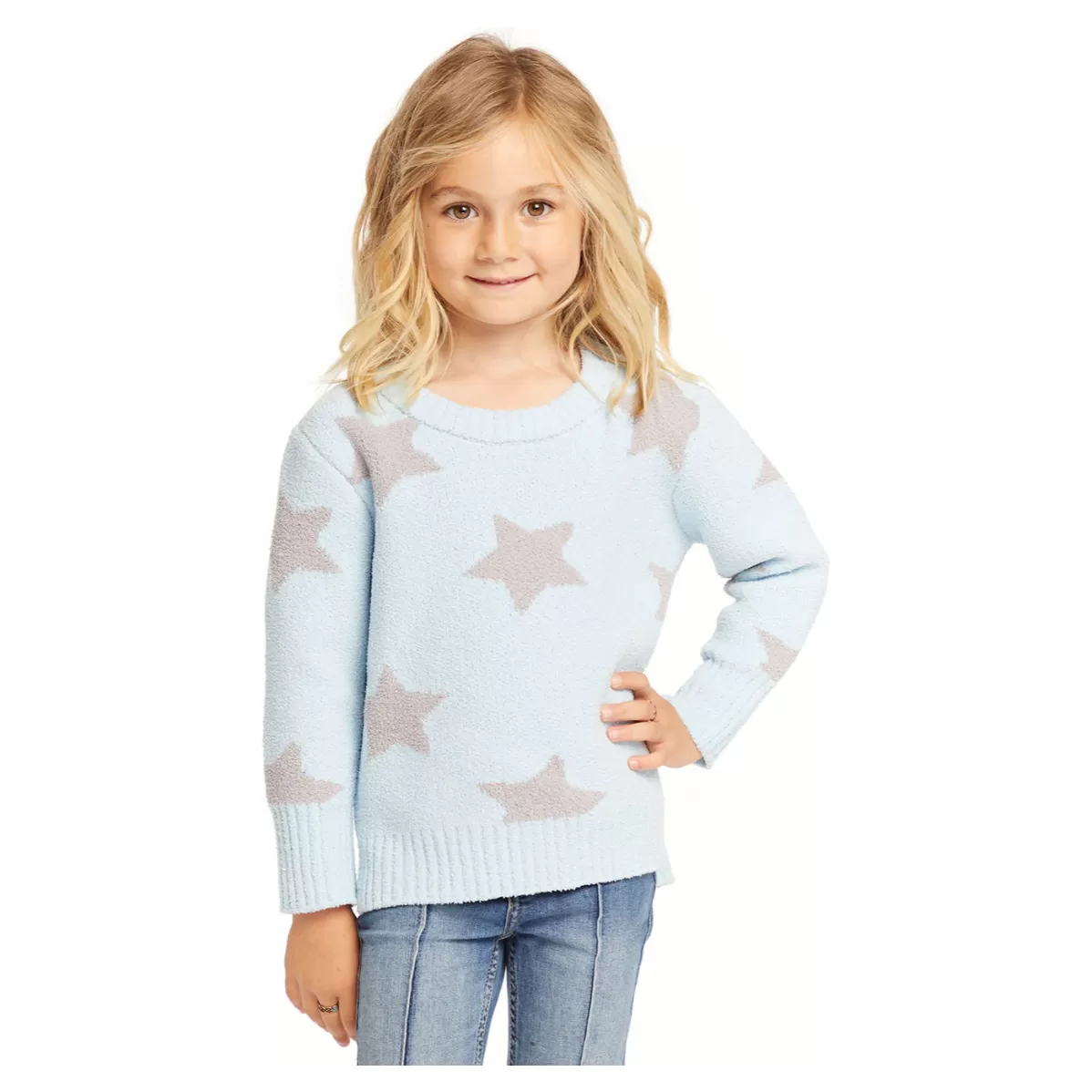 fuzzy feather pullover | lake star