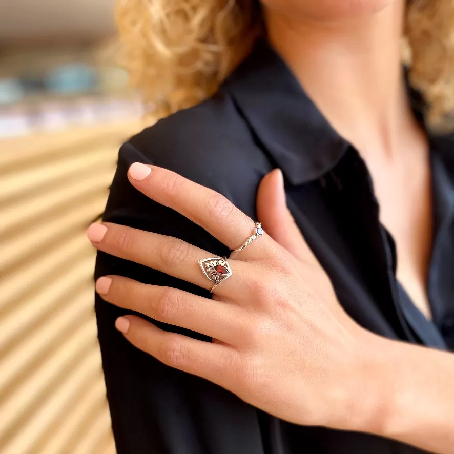 Garnet Marquise Ring - Lily