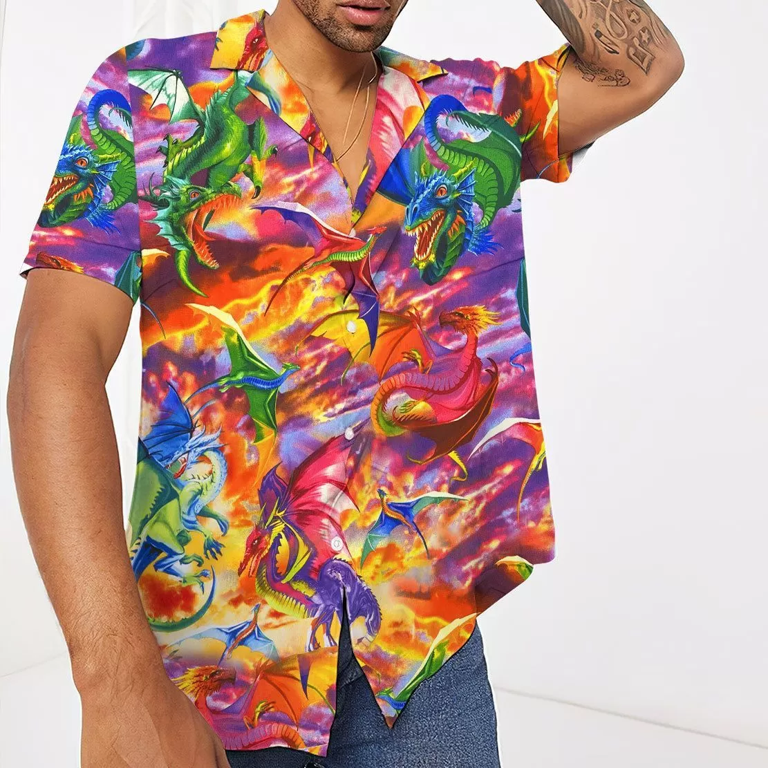 Gearhuman 3D Dragon Hawaii Shirt