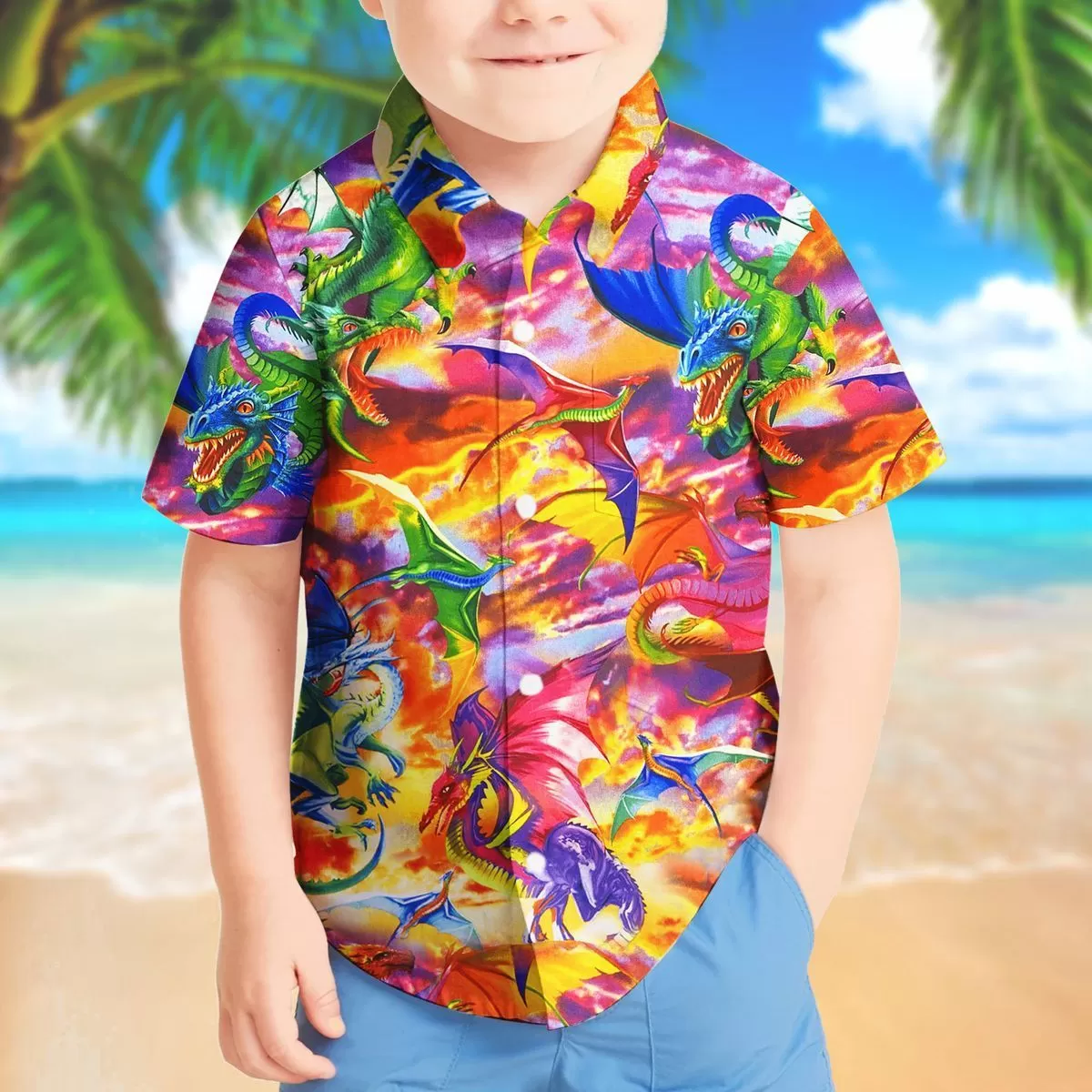 Gearhuman 3D Dragon Hawaii Shirt