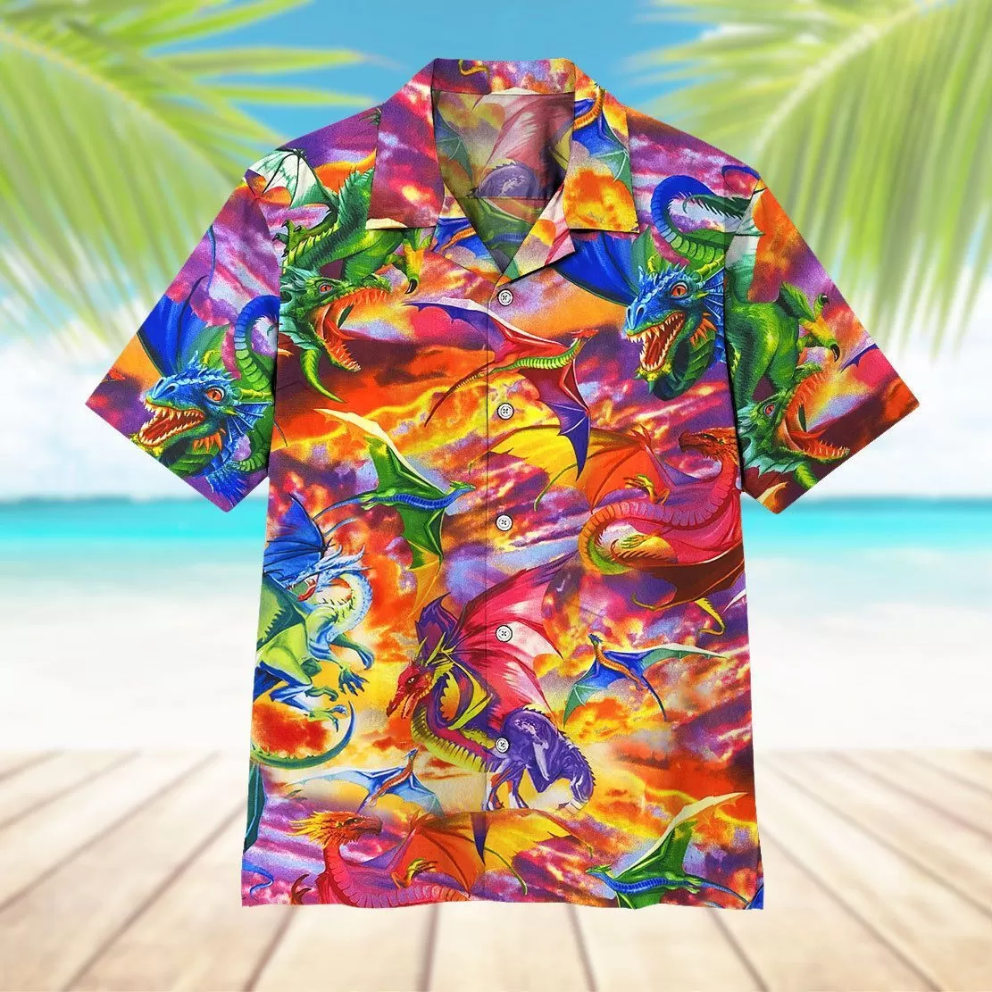 Gearhuman 3D Dragon Hawaii Shirt