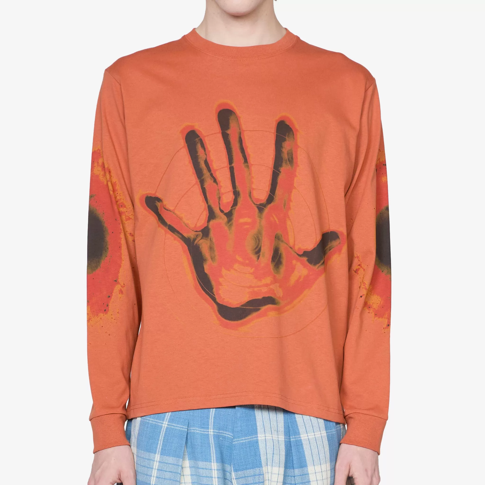 Gentle Longsleeve T-Shirt Burnt Orange Hand