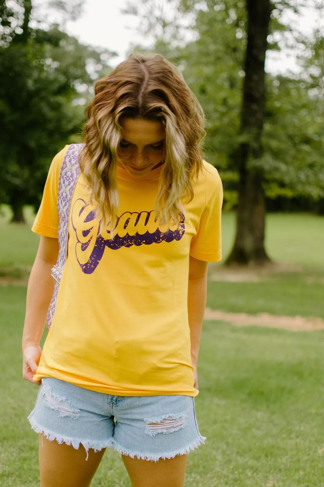 Gold Groovy Geaux Tee