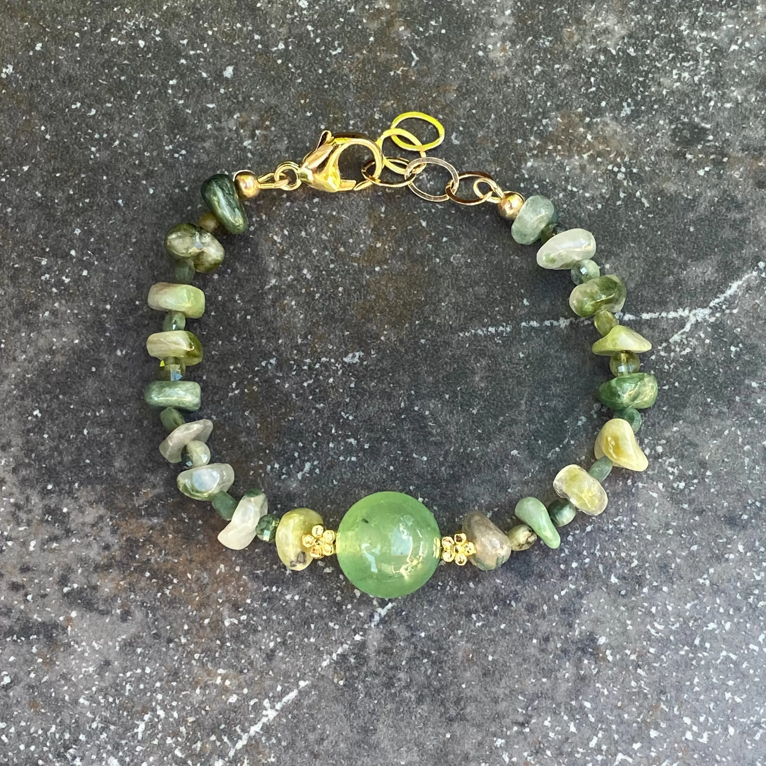 Green Tourmaline gemstone Bracelet