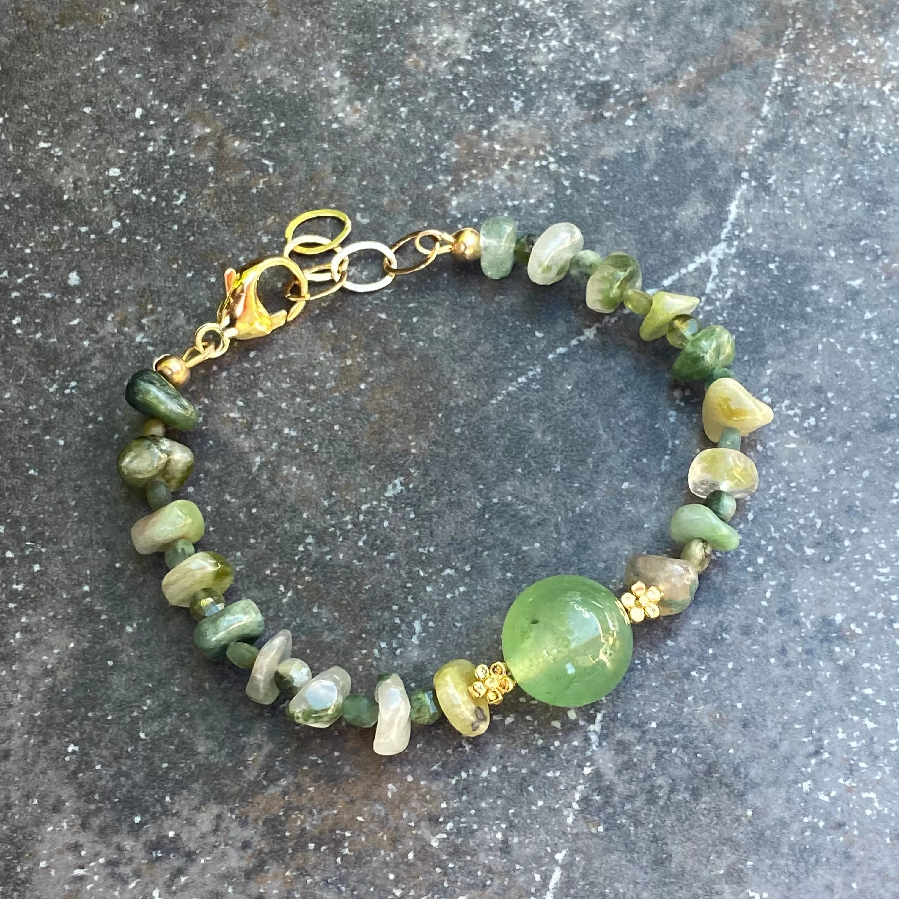 Green Tourmaline gemstone Bracelet