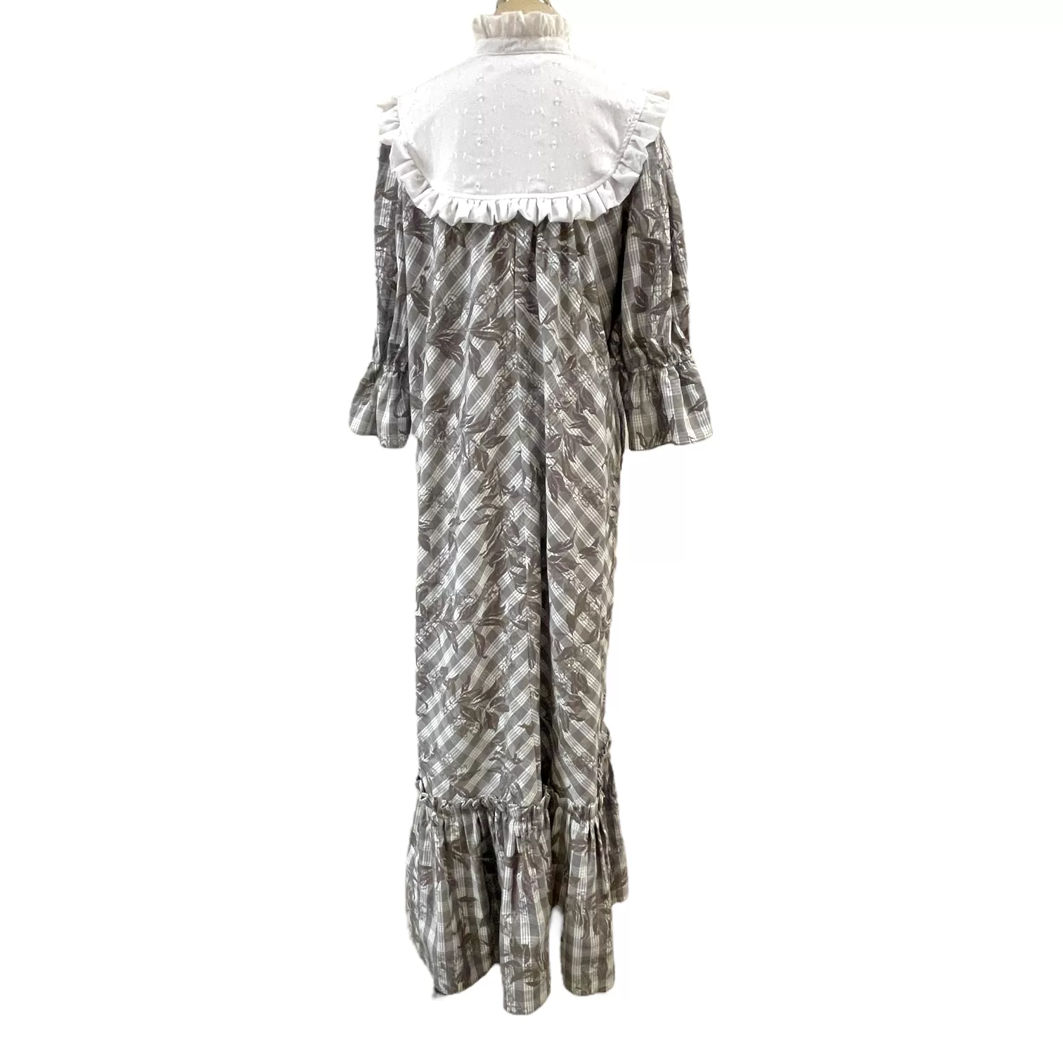 Grey Palaka with Special Print High Neck Style Muumuu 8221