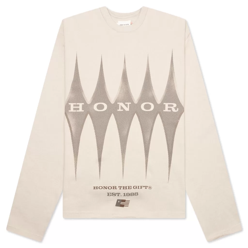 Holiday HTG Raw Edge Pullover - Bone