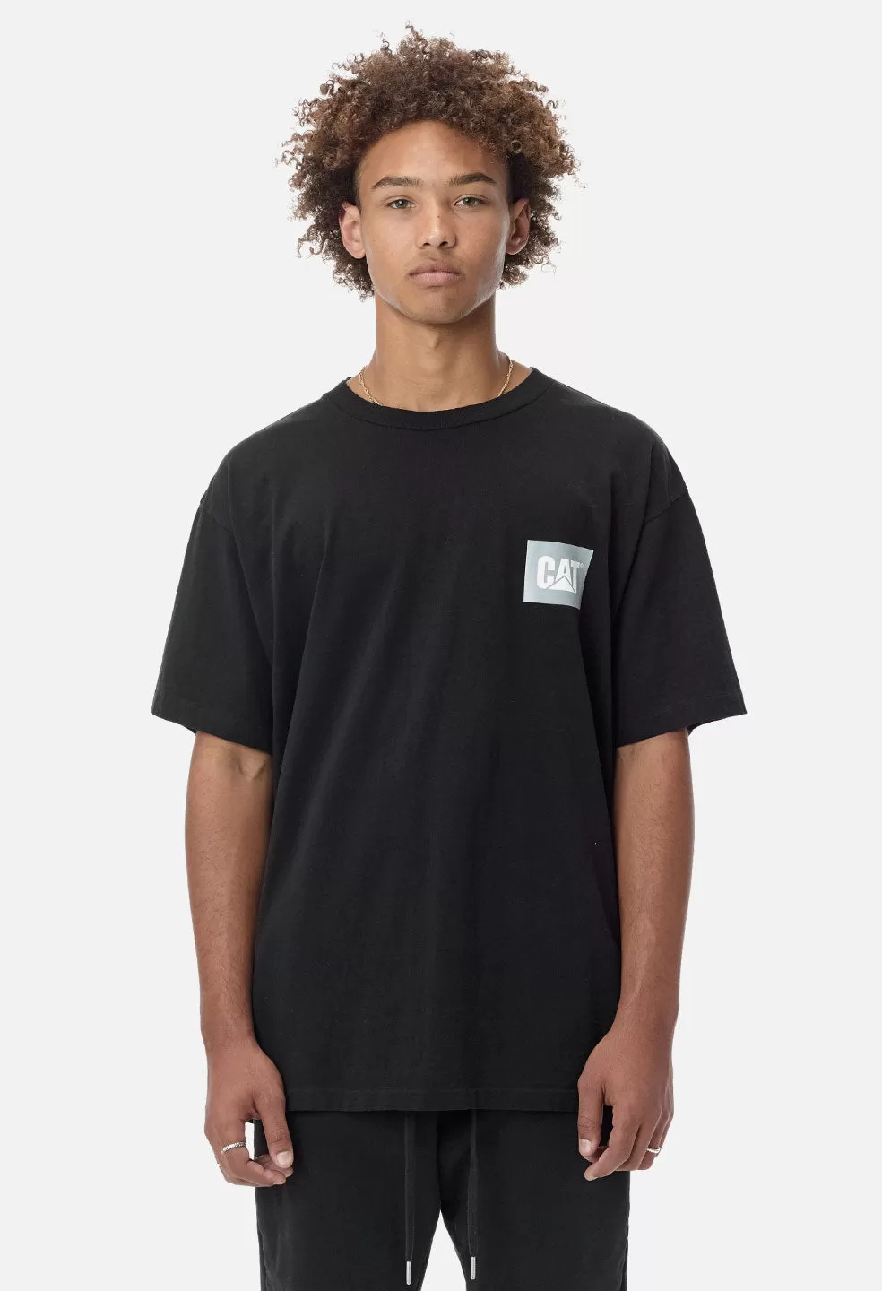 JE X CAT Reflect University Tee / Black