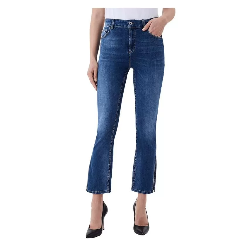 Jeans Liu-Jo Cropped Con Spacchetti