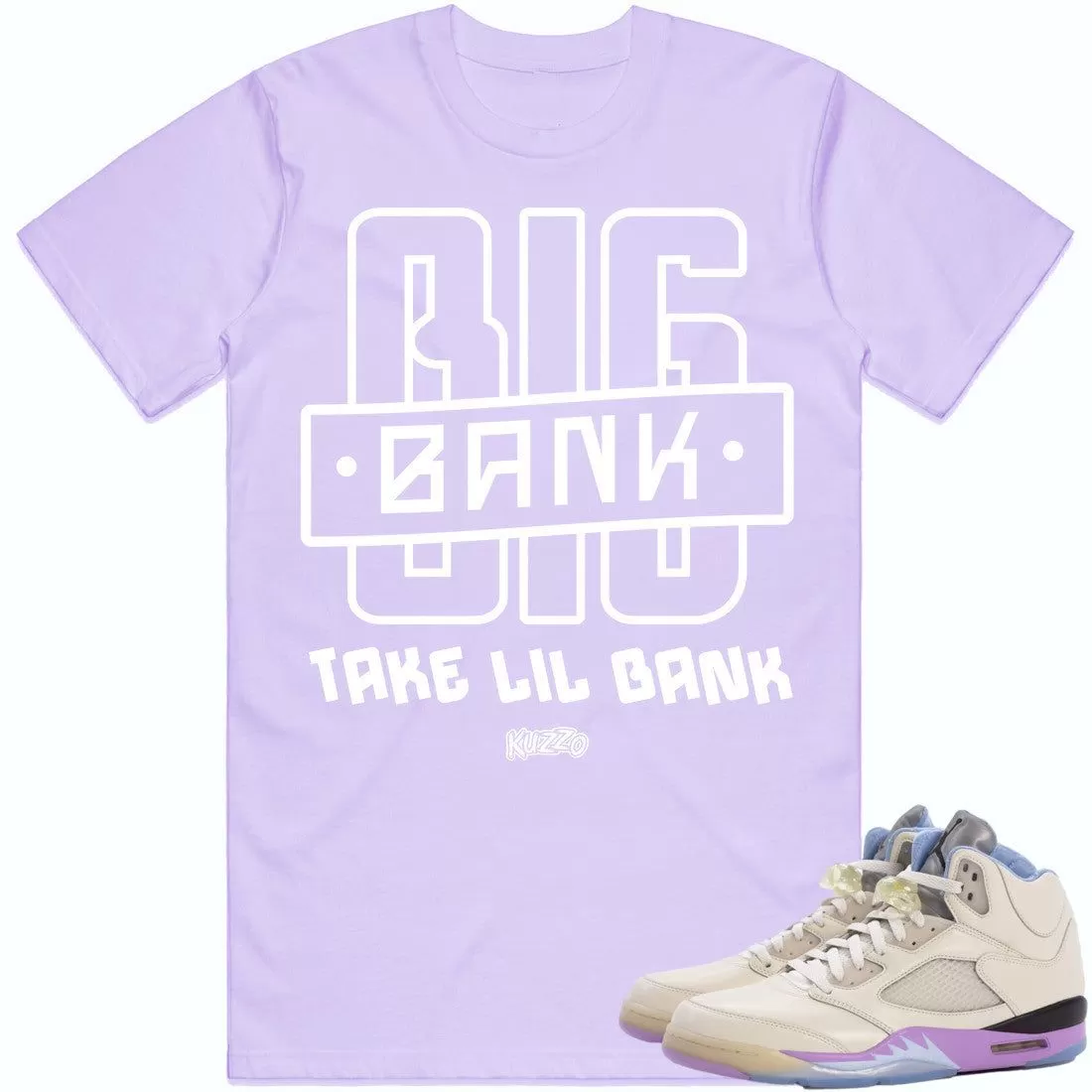 Jordan Retro 5 DJ Khaled Sail Violet 5s : Sneaker Shirt to Match - BIG BANK