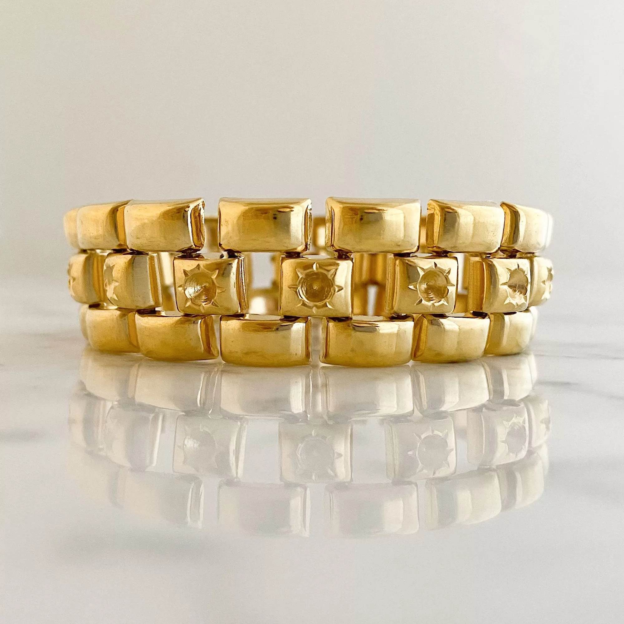 JORIE vintage wide gold bracelet