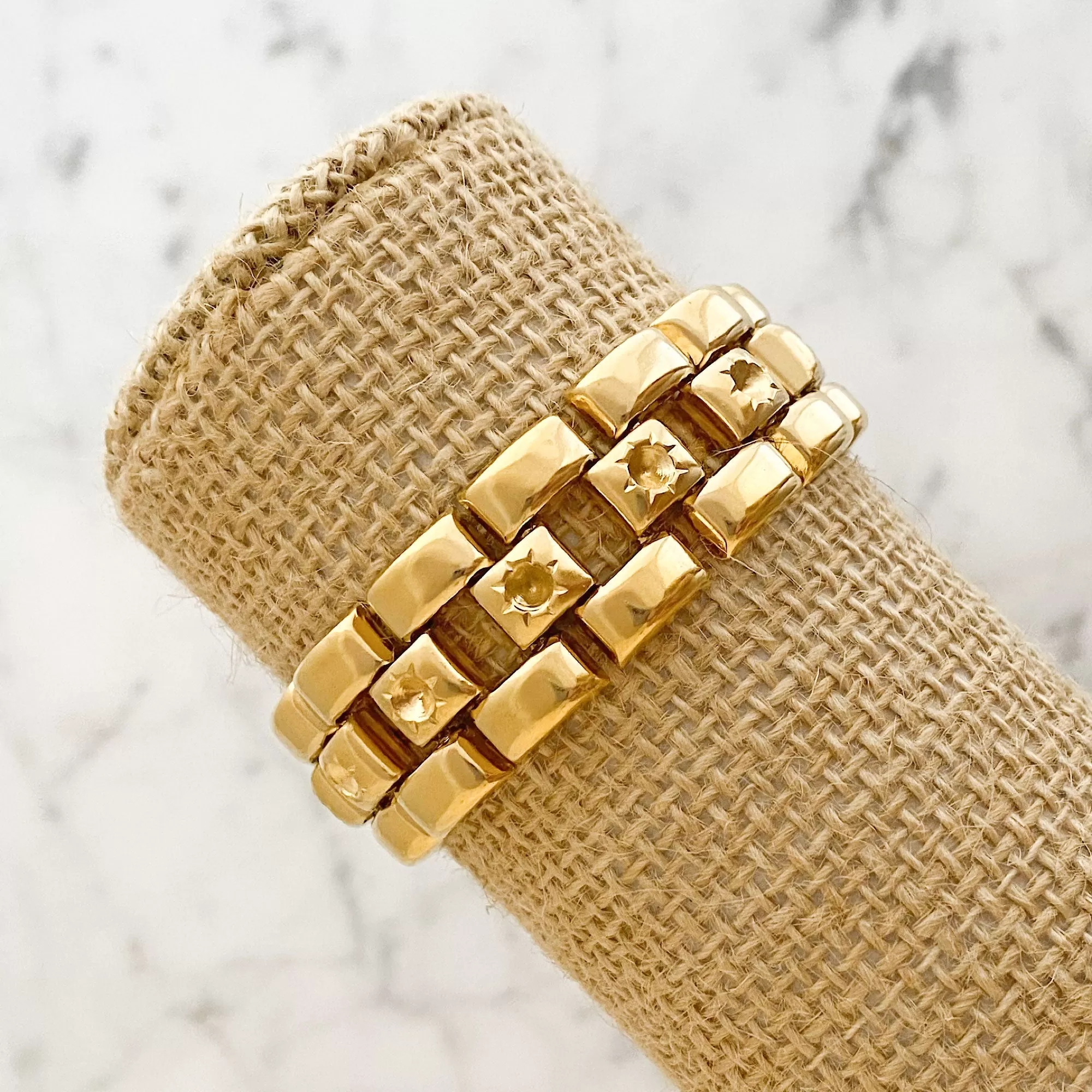 JORIE vintage wide gold bracelet