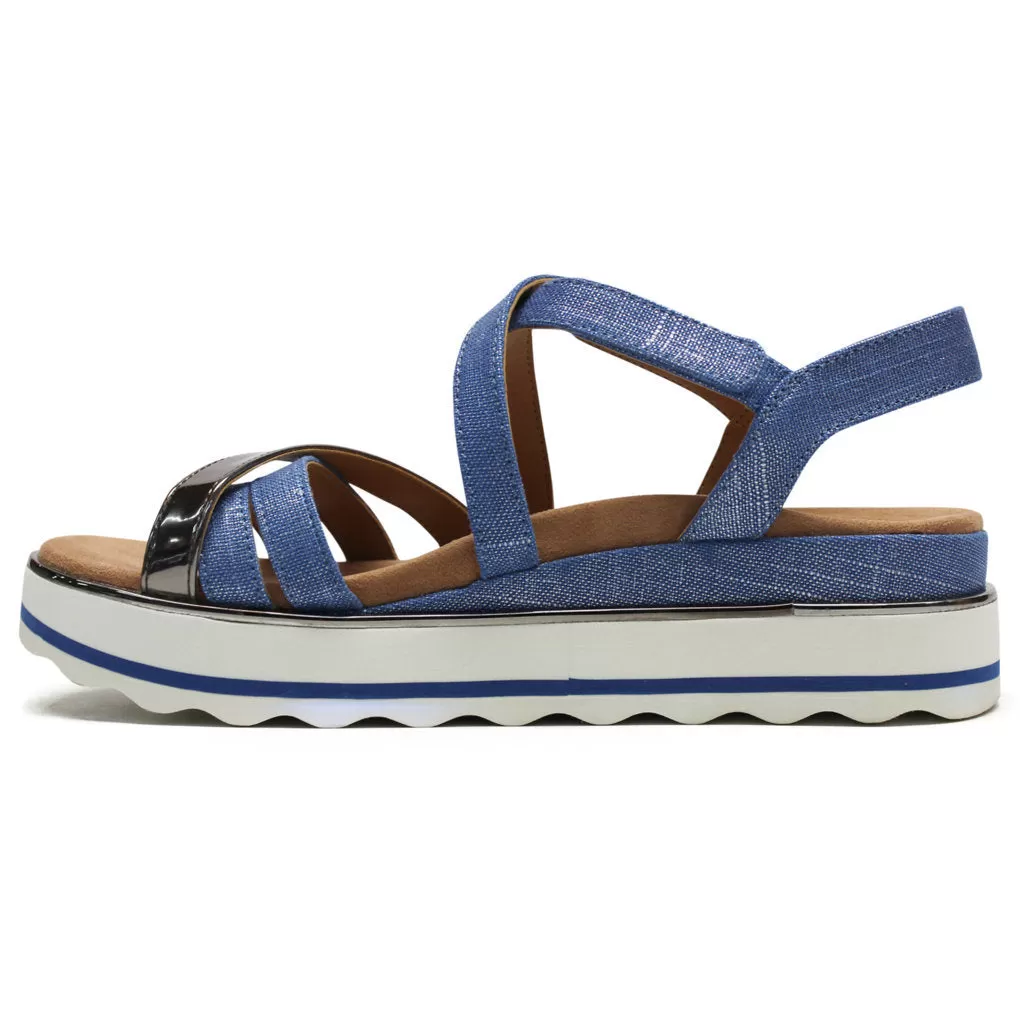 Kellyn Leather Textile Women's Slingback Sandals