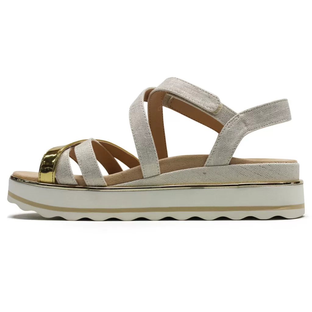 Kellyn Leather Textile Women's Slingback Sandals