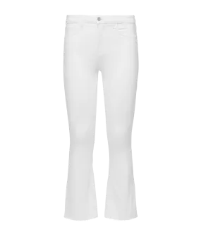 Kendra High Rise Crop Flare in White