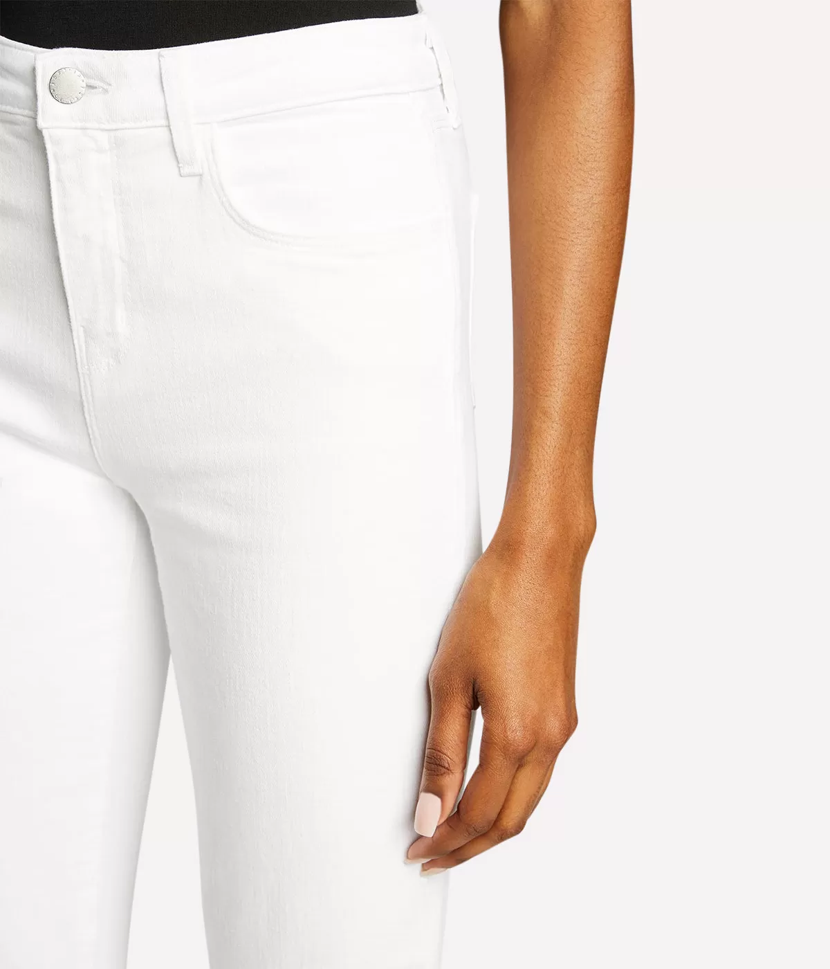 Kendra High Rise Crop Flare in White