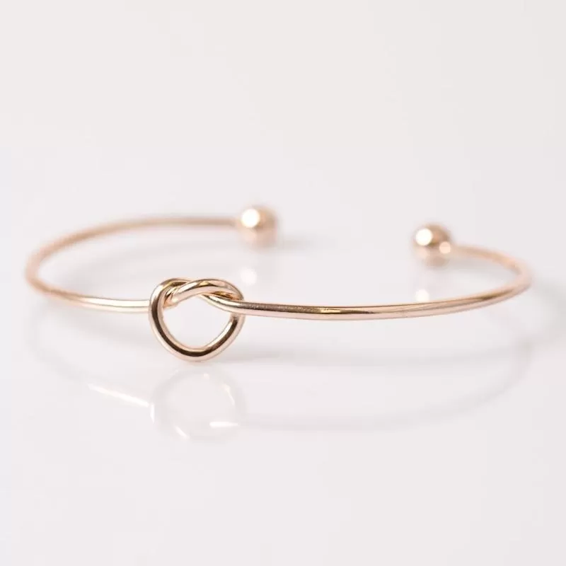 KNOT A Love Story Gold Cuff Bracelet