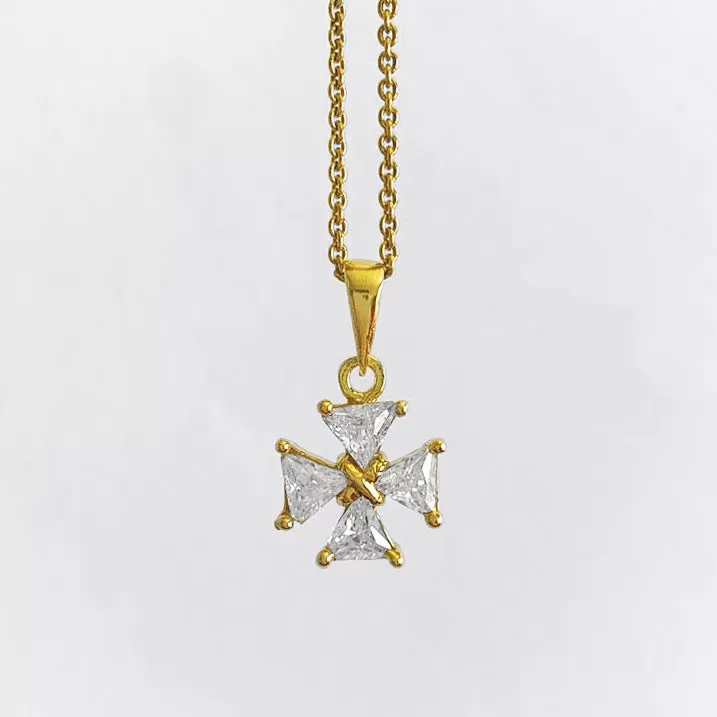 Knot Cross Necklace - Gold Plated