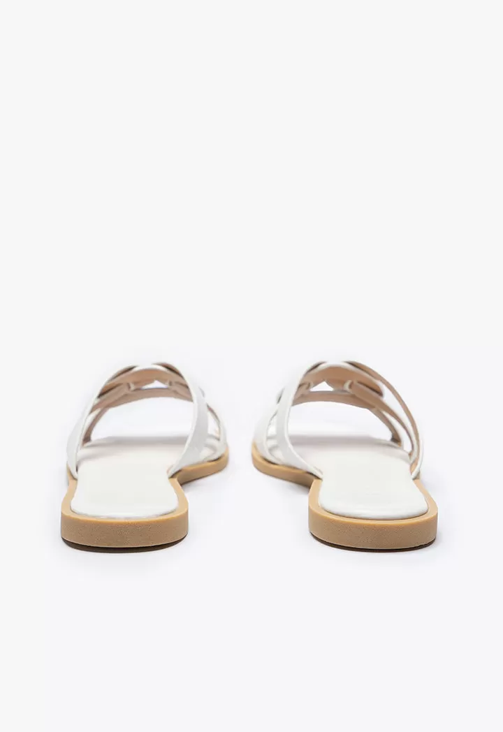 Knotted Vamp Slip On Sandals