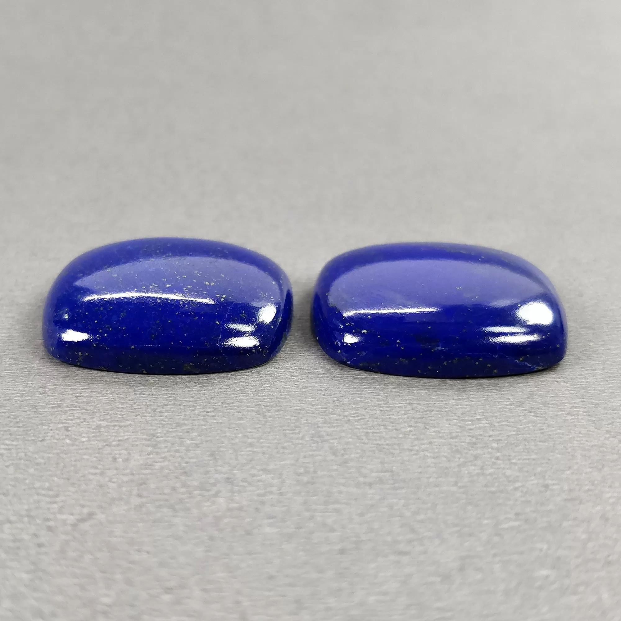 LAPIS LAZULI Gemstone Cabochon : 83.00cts Natural Untreated Blue Lapis Cushion Shape 26mm Pair