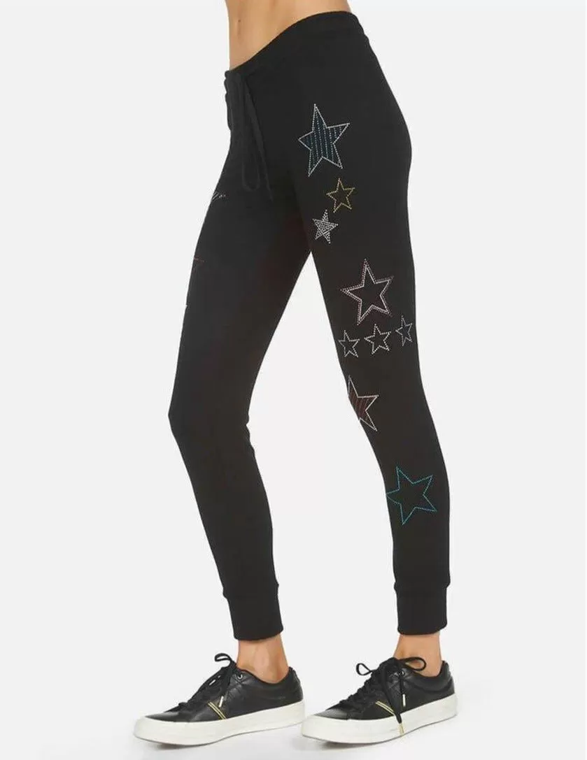 Lauren Moshi Jess Crystal Stars Joggers