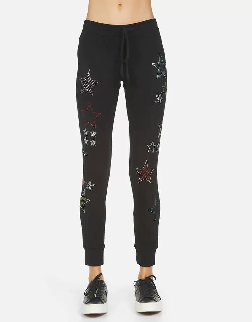 Lauren Moshi Jess Crystal Stars Joggers