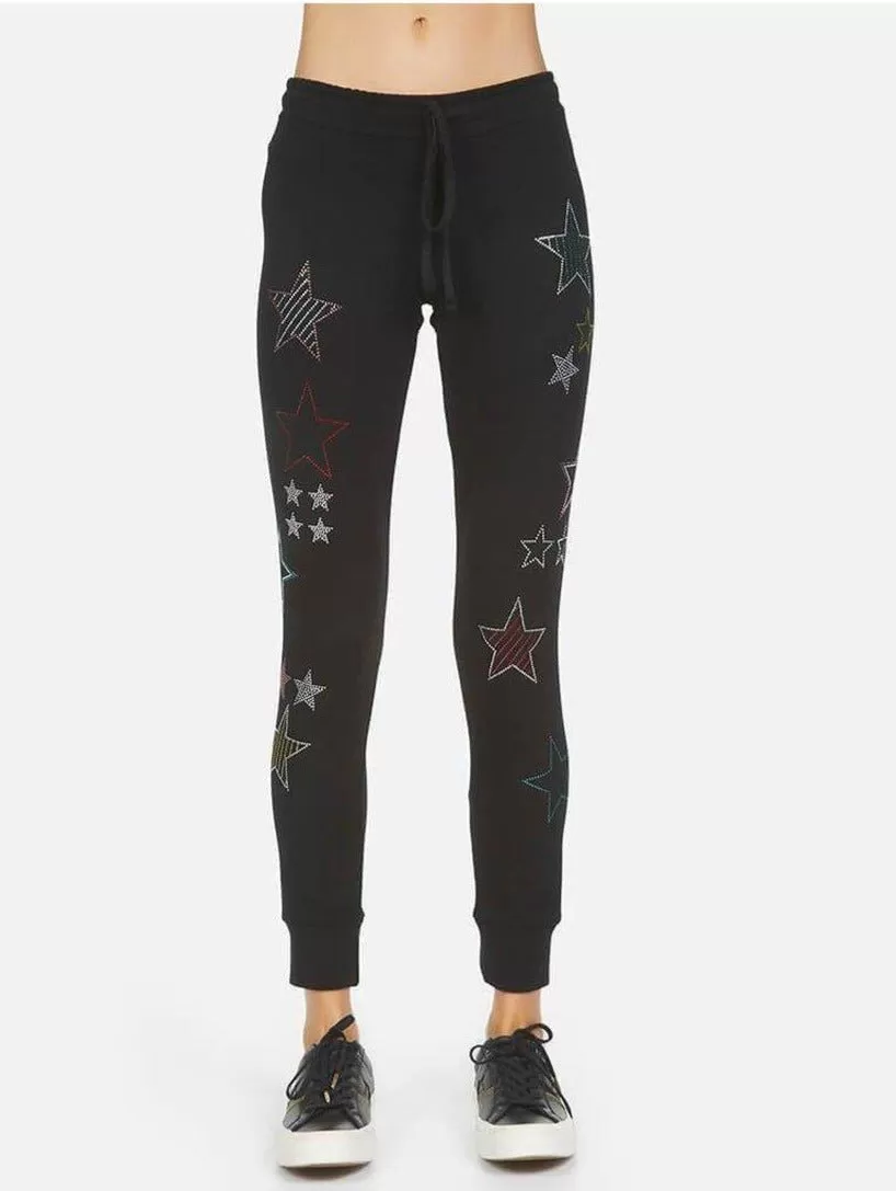 Lauren Moshi Jess Crystal Stars Joggers