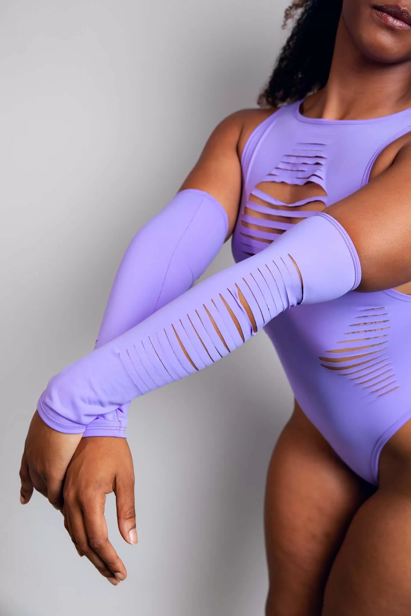 Lavender Slit Arm Sleeves