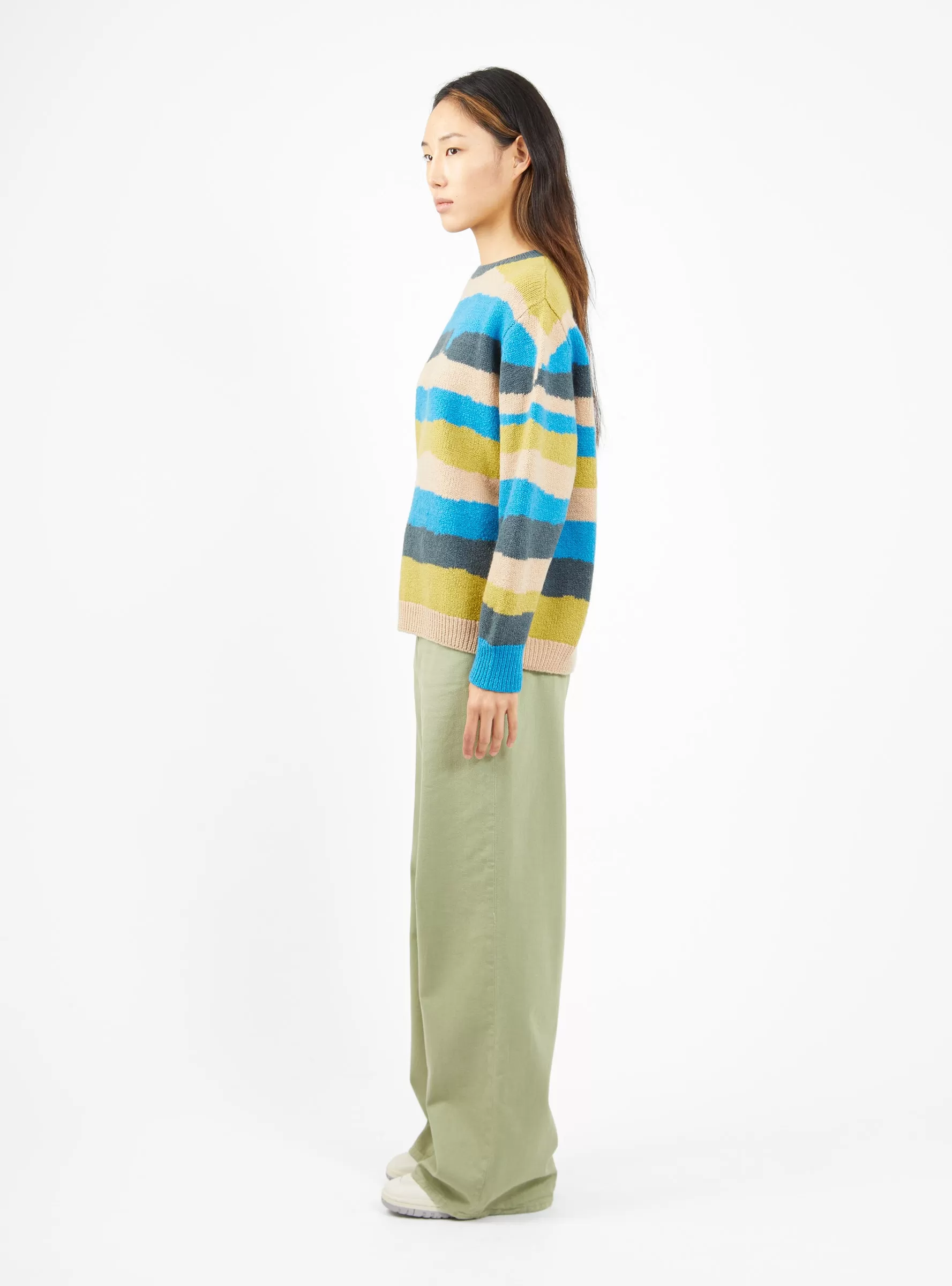 Light Wind Sweater Blue & Multi Stripe