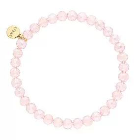 Lizas Clairsville 6mm Round Crystal Bracelet Light Rose