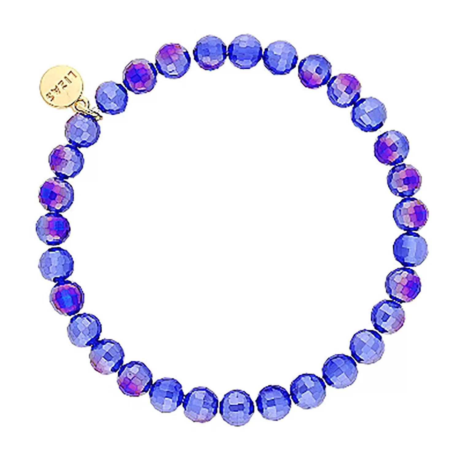 Lizas Clairsville 6mm Round Crystal Bracelet Royal